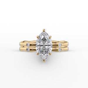 The Samantha Set With A Marquise Lab Diamond