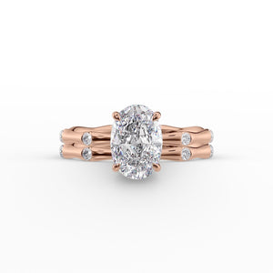 The Samantha Set With A 3 Carat Oval Moissanite