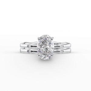The Samantha Set With A 3.5 Carat Oval Moissanite