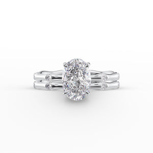The Samantha Set With A Oval Moissanite
