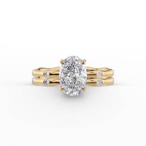 The Samantha Set With A 2.5 Carat Oval Moissanite