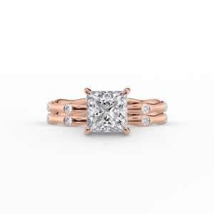 The Samantha Set With A 1 Carat Princess Lab Diamond