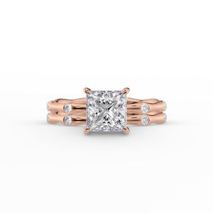 The Samantha Set With A 2.5 Carat Princess Moissanite