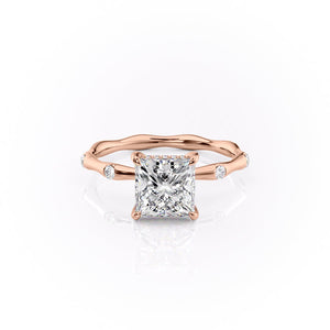 The Samantha Set With A 3 Carat Princess Moissanite