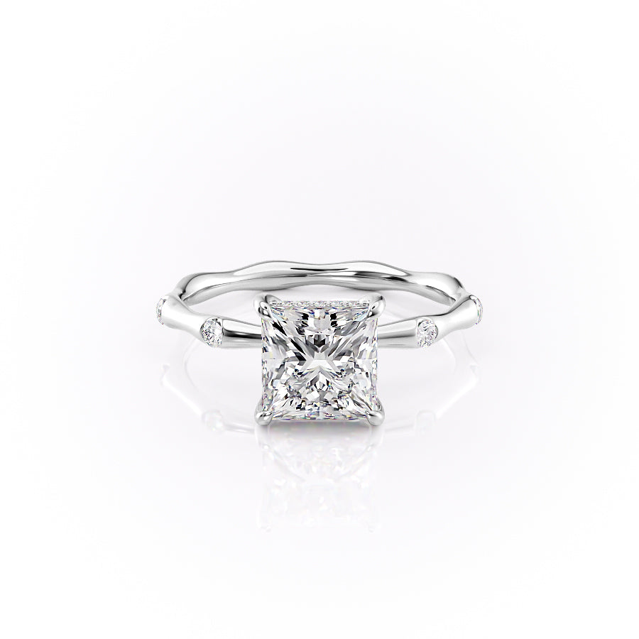 The Samantha Set With A 3 Carat Princess Lab Diamond