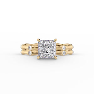 The Samantha Set With A 3 Carat Princess Lab Diamond