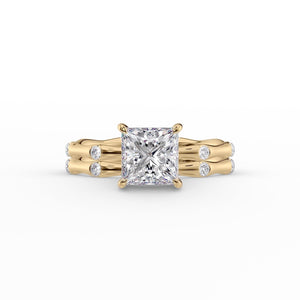 The Samantha Set With A 1 Carat Princess Moissanite