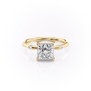 The Samantha Set With A 3.5 Carat Princess Moissanite