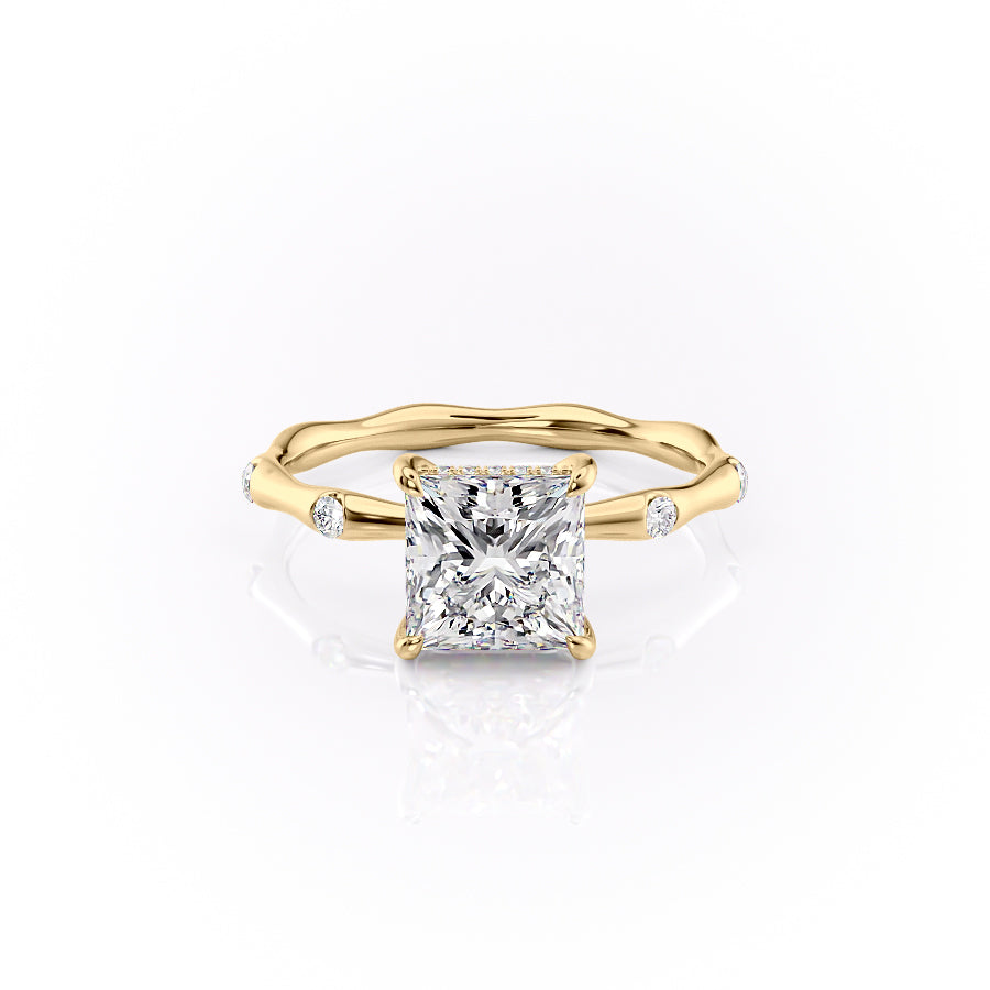 The Samantha Set With A 2 Carat Princess Lab Diamond