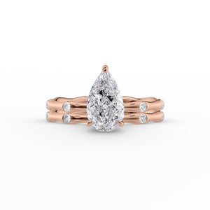 The Samantha Set With A 1.5 Carat Pear Lab Diamond