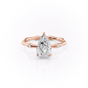 The Samantha Set With A 4.5 Carat Pear Moissanite