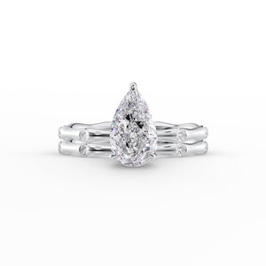 The Samantha Set With A 1.5 Carat Pear Moissanite