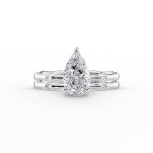 The Samantha Set With A Pear Lab Diamond