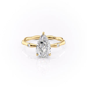 The Samantha Set With A 5 Carat Pear Moissanite