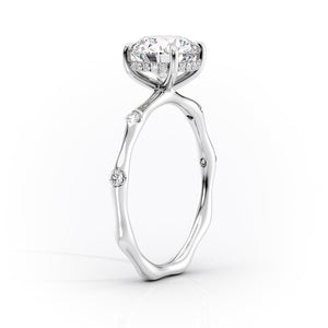 The Samantha Set With A 1.5 Carat Oval Lab Diamond