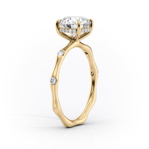 The Samantha Set With A 2.5 Carat Round Lab Diamond