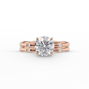 The Samantha Set With A 3 Carat Round Lab Diamond