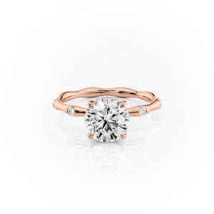 The Samantha Set With A 3 Carat Round Lab Diamond