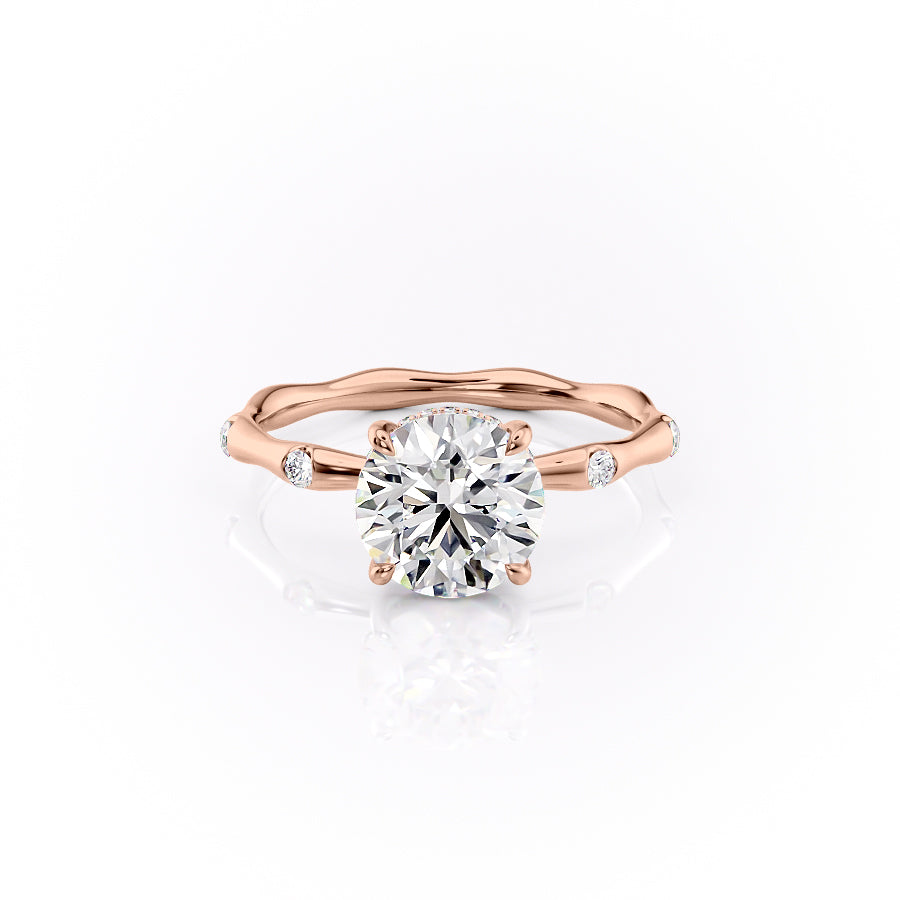 The Samantha Set With A 2 Carat Round Lab Diamond
