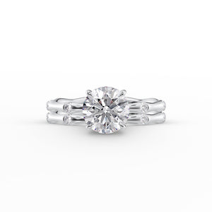 The Samantha Set With A 3 Carat Round Moissanite