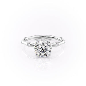 The Samantha Set With A 4 Carat Round Moissanite