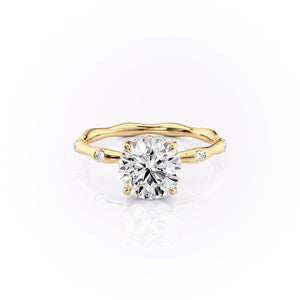 The Samantha Set With A 1.5 Carat Round Moissanite