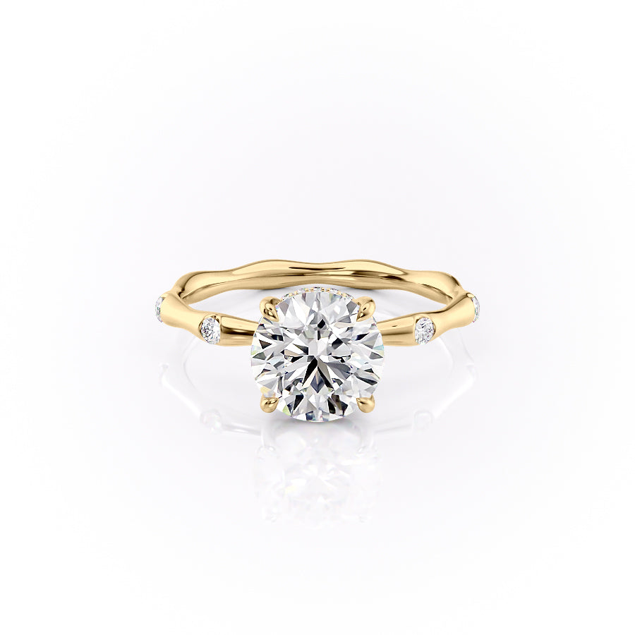 The Samantha Set With A 4 Carat Round Moissanite