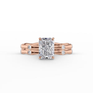 The Samantha Set With A 2.5 Carat Radiant Moissanite
