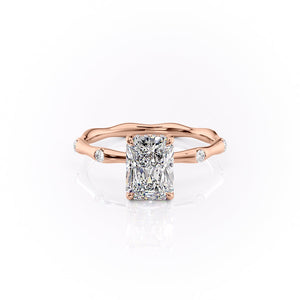The Samantha Set With A 1.5 Carat Radiant Lab Diamond