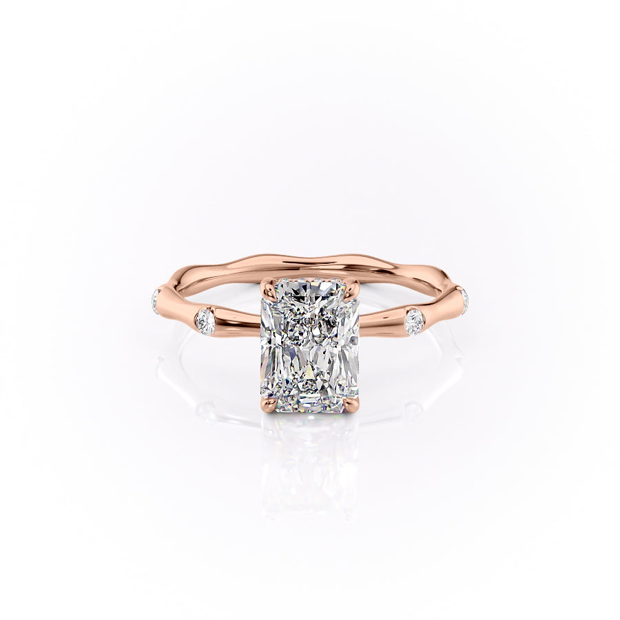 The Samantha Set With A 2.5 Carat Radiant Lab Diamond