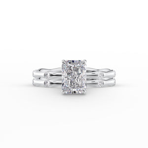 The Samantha Set With A 1.5 Carat Radiant Moissanite