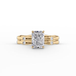 The Samantha Set With A 4 Carat Radiant Moissanite