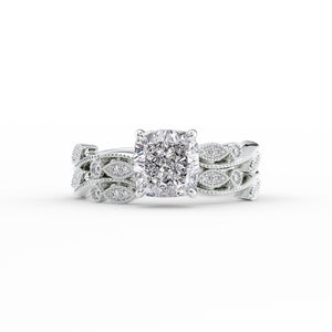 The Robin Set With A 2 Carat Cushion Lab Diamond