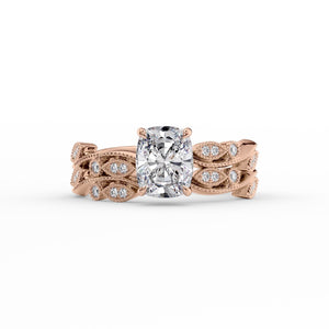 The Robin Set With A 1.5 Carat Elongated Cushion Lab Diamond