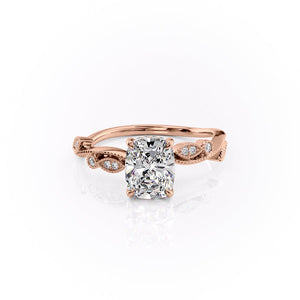 The Robin Set With A 3 Carat Elongated Cushion Lab Diamond