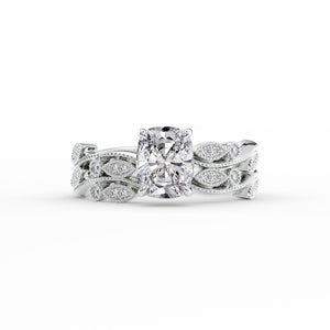 The Robin Set With A Elongated Cushion Moissanite