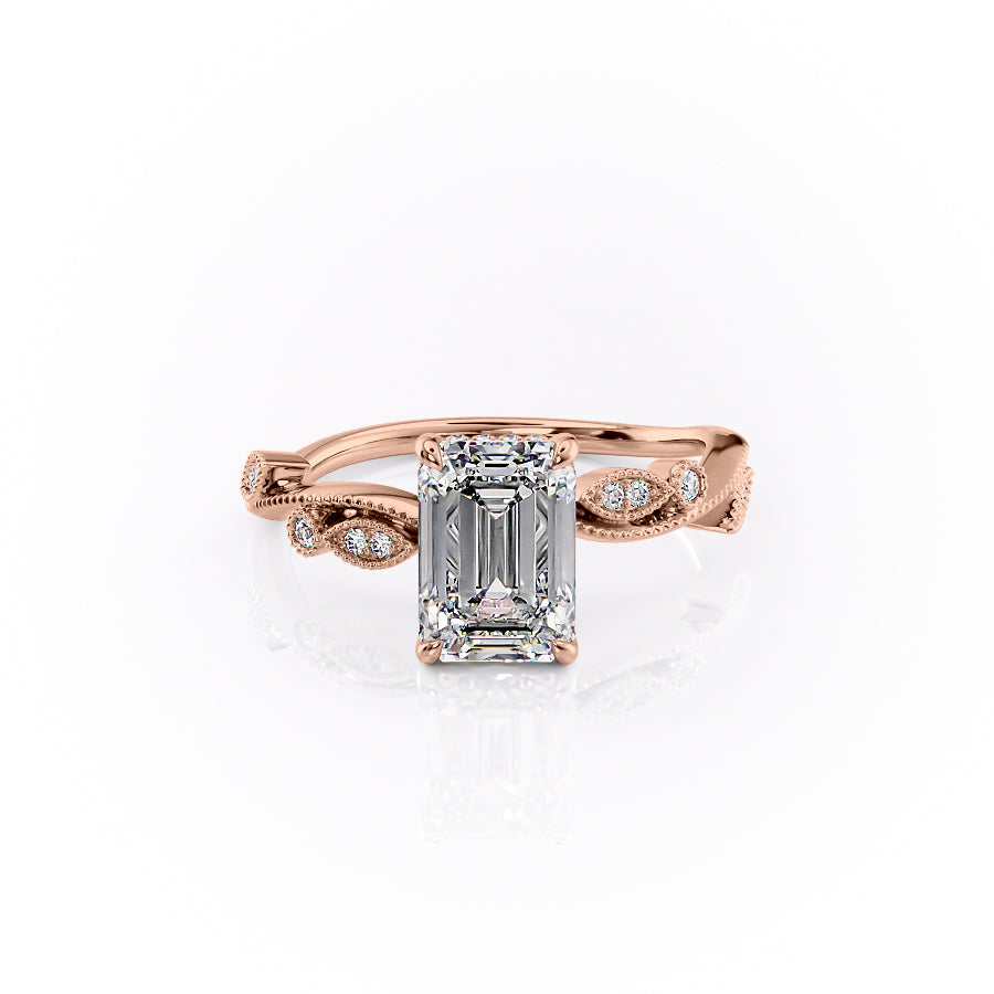 The Robin Set With A 3.5 Carat Emerald Moissanite
