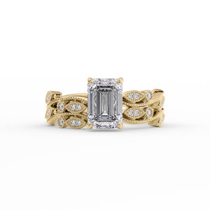 The Robin Set With A 1 Carat Emerald Lab Diamond