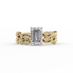 The Robin Set With A 5 Carat Emerald Moissanite