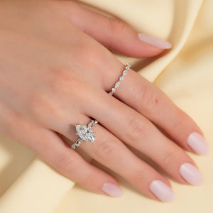 The Robin Set With A 2 Carat Marquise Lab Diamond