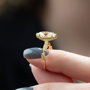 The Robin Set With A 2.5 Carat Marquise Lab Diamond