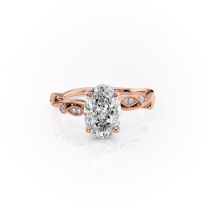 The Robin Set With A 2.5 Carat Oval Moissanite