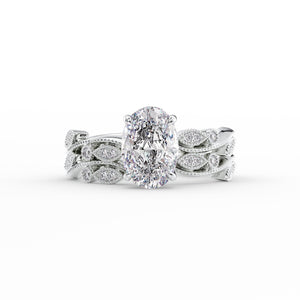 The Robin Set With A 1.5 Carat Oval Moissanite