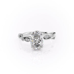The Robin Set With A 1.5 Carat Oval Moissanite