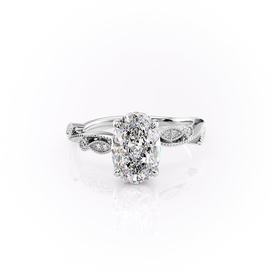 The Robin Set With A 2 Carat Oval Lab Diamond