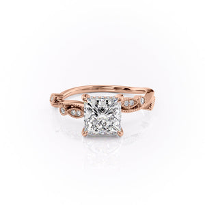 The Robin Set With A 5 Carat Princess Moissanite