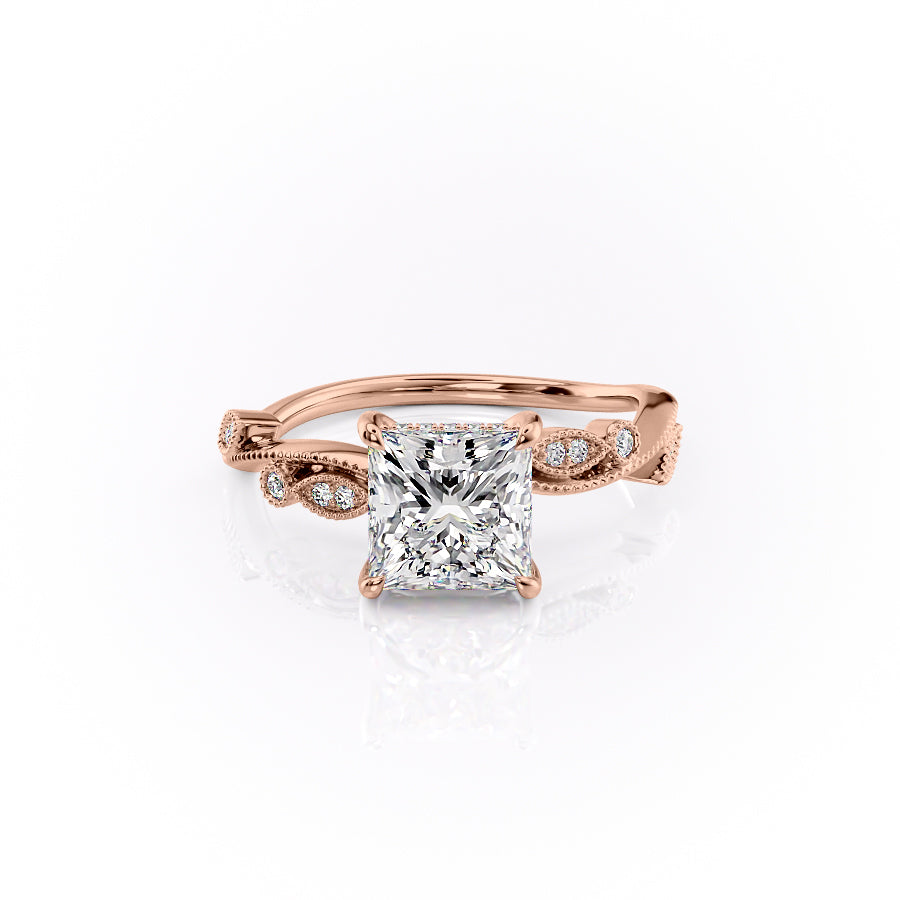 The Robin Set With A 3 Carat Princess Moissanite