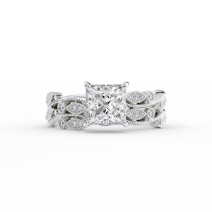 The Robin Set With A 4 Carat Princess Moissanite
