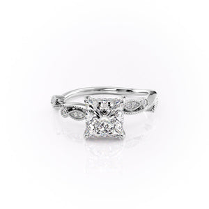 The Robin Set With A 2 Carat Princess Moissanite