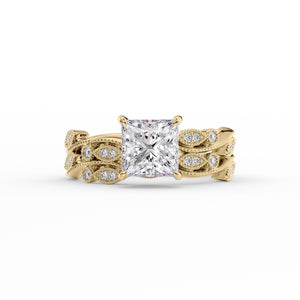 The Robin Set With A 3 Carat Princess Lab Diamond